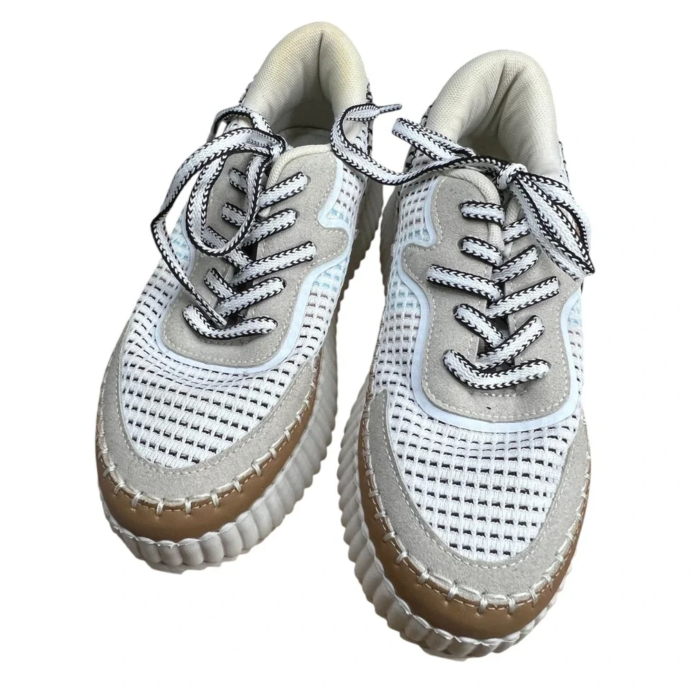Hey Girl by Corkys Adventure 2 Platform Sneakers Tan Cream - Size 7